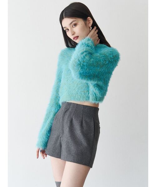 MURUA(ムルーア)の「ウールライクタックショートパンツ(その他パンツ・レディース・グレー/ブラック/ブラウン・1/2)」の13枚目の写真