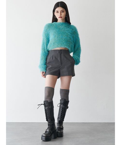 MURUA(ムルーア)の「ウールライクタックショートパンツ(その他パンツ・レディース・グレー/ブラック/ブラウン・1/2)」の15枚目の写真