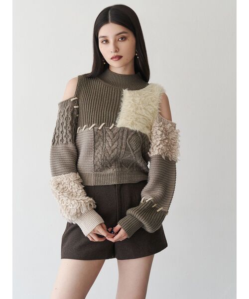 MURUA(ムルーア)の「ウールライクタックショートパンツ(その他パンツ・レディース・グレー/ブラック/ブラウン・1/2)」の7枚目の写真