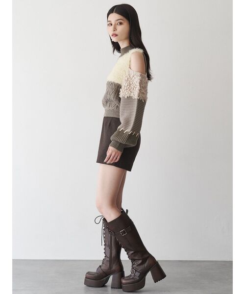 MURUA(ムルーア)の「ウールライクタックショートパンツ(その他パンツ・レディース・グレー/ブラック/ブラウン・1/2)」の19枚目の写真