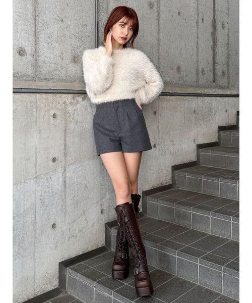 ウールライクタックショートパンツ（その他パンツ）｜MURUA（ムルーア