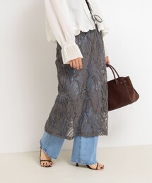 Rie Miller | 《セットアップ対応》チュール刺繍タイトスカート(スカート)