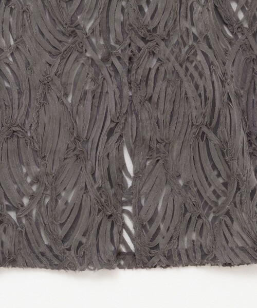 Rie Miller（リエミラー）の「《セットアップ対応》チュール刺繍タイトスカート（スカート・レディース・グレー/キナリ・38）」の10枚目の写真