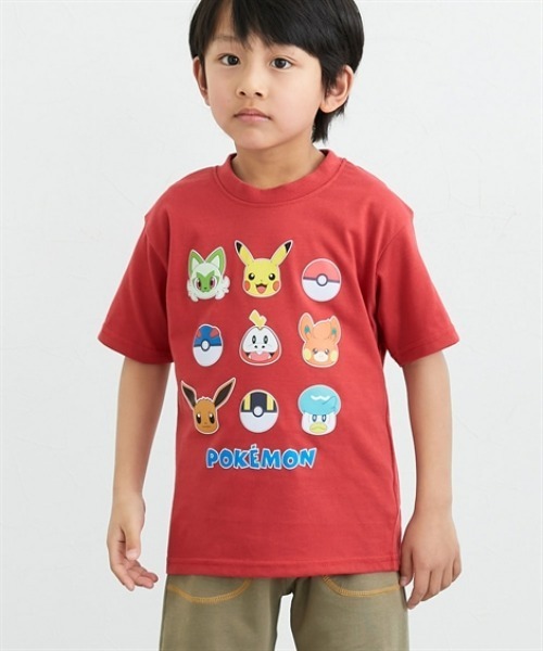 QUNTSTYLE（キュントスタイル）の「【ポケットモンスター】半袖プリントＴシャツ（Tシャツ/カットソー・キッズ・オフホワイト/ブラック/レッド・110/120/130/140）」の3枚目の写真