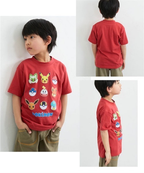 QUNTSTYLE（キュントスタイル）の「【ポケットモンスター】半袖プリントＴシャツ（Tシャツ/カットソー・キッズ・オフホワイト/ブラック/レッド・110/120/130/140）」の5枚目の写真