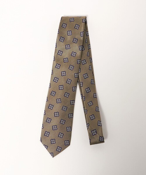 green label relaxing（グリーンレーベルリラクシング）の「GLR シルク② 8.0cm コモン3 ネクタイ（ネクタイ・メンズ・ベージュ/ネイビー・FREE）」の2枚目の写真