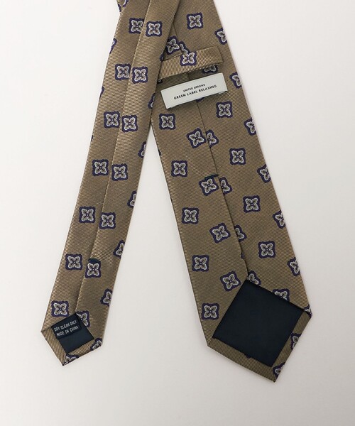 green label relaxing（グリーンレーベルリラクシング）の「GLR シルク② 8.0cm コモン3 ネクタイ（ネクタイ・メンズ・ベージュ/ネイビー・FREE）」の4枚目の写真
