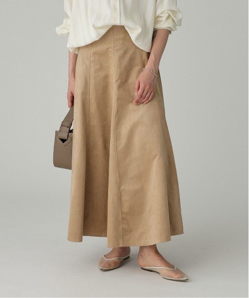 BABYLONE(バビロン)の「フェイクスエードフレアスカート(スカート・レディース・ダークブラウン/ベージュ/キャメル/ブラック・36inch/38inch)」の1枚目の写真