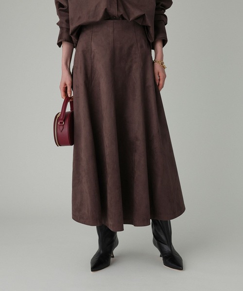 BABYLONE(バビロン)の「フェイクスエードフレアスカート(スカート・レディース・ダークブラウン/ベージュ/キャメル/ブラック・36inch/38inch)」の15枚目の写真