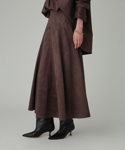 BABYLONE(バビロン)の「フェイクスエードフレアスカート(スカート・レディース・ダークブラウン/ベージュ/キャメル/ブラック・36inch/38inch)」の16枚目の写真