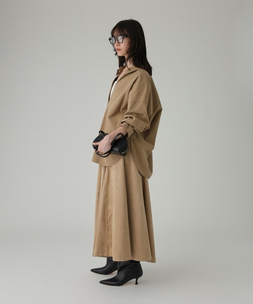 BABYLONE(バビロン)の「フェイクスエードフレアスカート(スカート・レディース・ダークブラウン/ベージュ/キャメル/ブラック・36inch/38inch)」の19枚目の写真