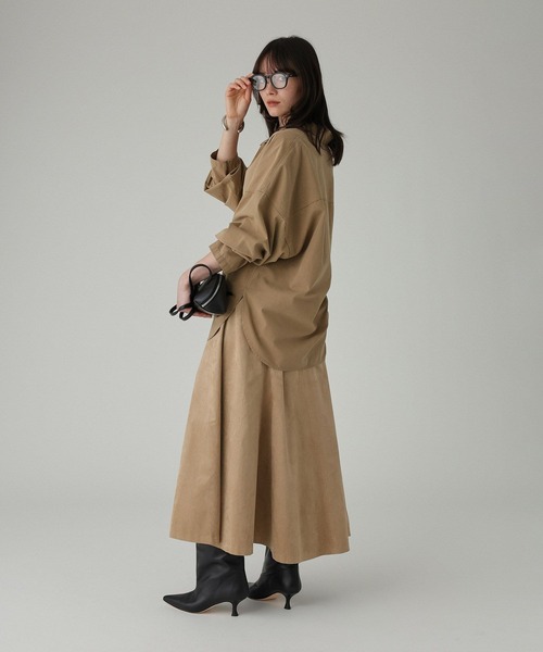 BABYLONE(バビロン)の「フェイクスエードフレアスカート(スカート・レディース・ダークブラウン/ベージュ/キャメル/ブラック・36inch/38inch)」の20枚目の写真