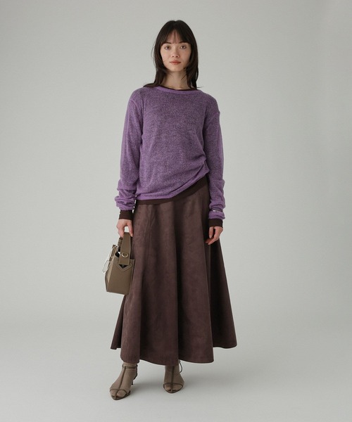 BABYLONE(バビロン)の「フェイクスエードフレアスカート(スカート・レディース・ダークブラウン/ベージュ/キャメル/ブラック・36inch/38inch)」の5枚目の写真