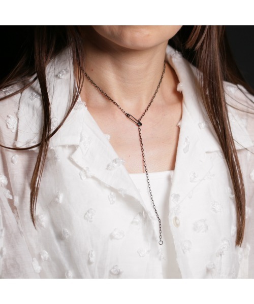 JAM HOME MADE（ジャムホームメイド）の「安全ピン 長アズキ チェーン ダイヤモンド ネックレス XS シルバー925 メンズ レディース（ネックレス・メンズ・ブラック/シルバー/ゴールド・ONE SIZE）」の8枚目の写真