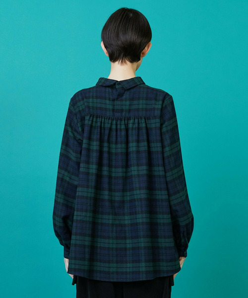 FRAPBOIS（フラボア）の「ビエラチェック ブラウス（シャツ/ブラウス・レディース・グリーン/レッド・1）」の4枚目の写真