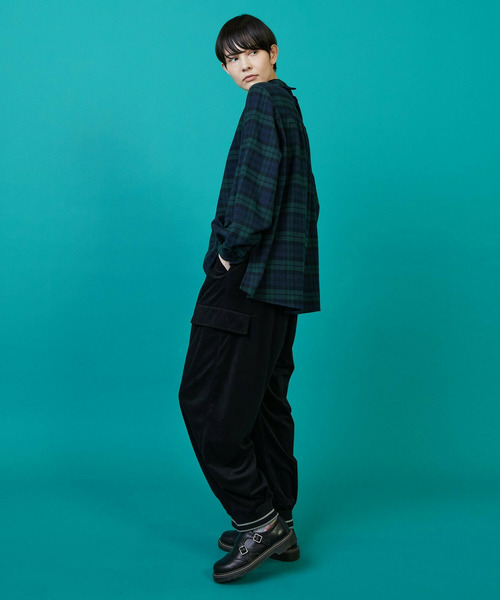 FRAPBOIS（フラボア）の「ビエラチェック ブラウス（シャツ/ブラウス・レディース・グリーン/レッド・1）」の7枚目の写真