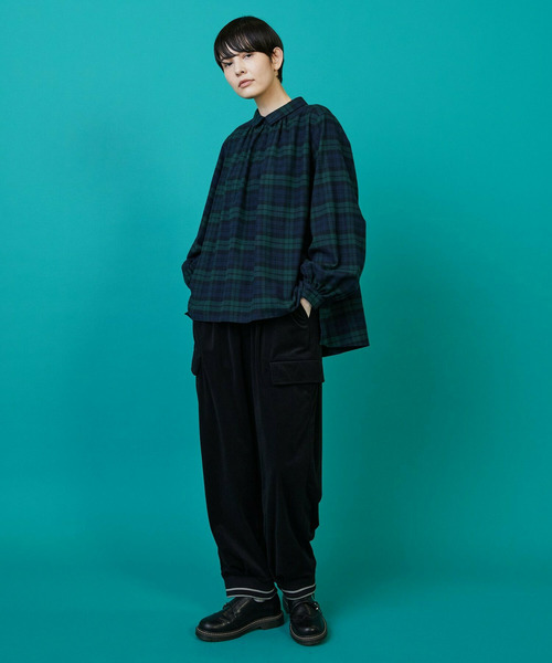 FRAPBOIS（フラボア）の「ビエラチェック ブラウス（シャツ/ブラウス・レディース・グリーン/レッド・1）」の11枚目の写真