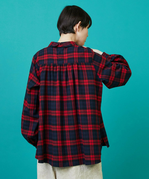 FRAPBOIS（フラボア）の「ビエラチェック ブラウス（シャツ/ブラウス・レディース・グリーン/レッド・1）」の13枚目の写真