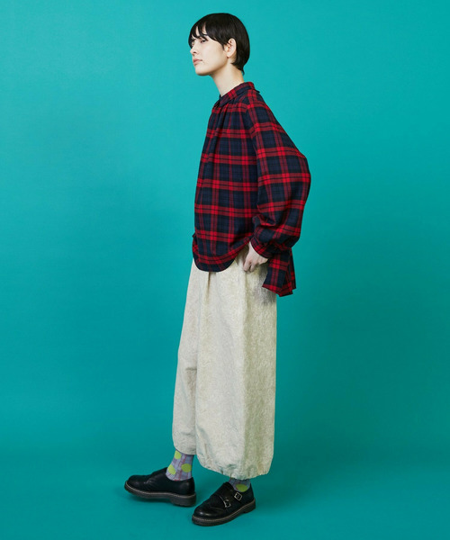 FRAPBOIS（フラボア）の「ビエラチェック ブラウス（シャツ/ブラウス・レディース・グリーン/レッド・1）」の14枚目の写真