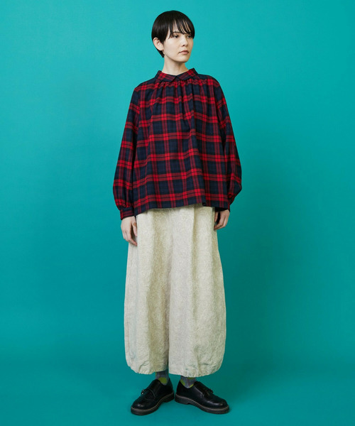 FRAPBOIS（フラボア）の「ビエラチェック ブラウス（シャツ/ブラウス・レディース・グリーン/レッド・1）」の16枚目の写真