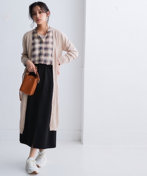 SMILE LAND（スマイルランド）の「＜大きいサイズ＞ シアーバンドカラーゆるシャツ（吸汗速乾・防しわ）（シャツ/ブラウス・レディース・グリーン/ピンク/ブラウン系/ベージュ系・5L～6L/3L～4L/L～LL）」の16枚目の写真