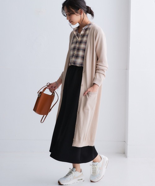 SMILE LAND（スマイルランド）の「＜大きいサイズ＞ シアーバンドカラーゆるシャツ（吸汗速乾・防しわ）（シャツ/ブラウス・レディース・グリーン/ピンク/ブラウン系/ベージュ系・5L～6L/3L～4L/L～LL）」の11枚目の写真