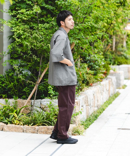 EKAL（エカル）の「『吸水速乾/UVカット/UR TECH』ハイツイストショートスリーブシャツ（シャツ/ブラウス・メンズ・チャコール/グレー・MEDIUM/LARGE）」の14枚目の写真