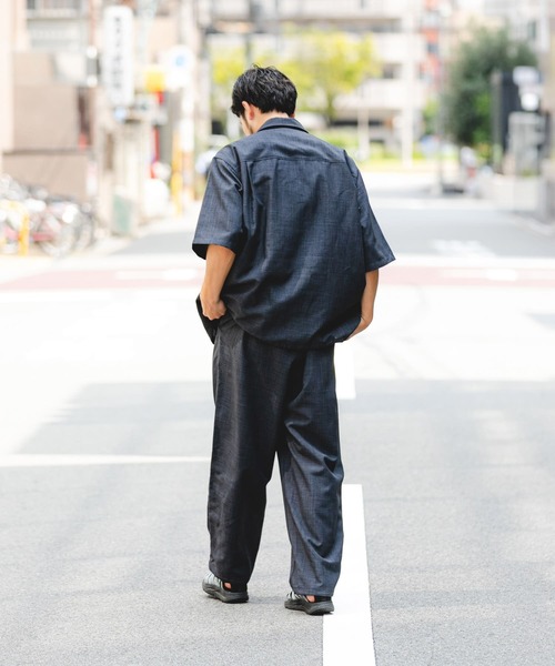 EKAL（エカル）の「『吸水速乾/UVカット/UR TECH』ハイツイストショートスリーブシャツ（シャツ/ブラウス・メンズ・チャコール/グレー・MEDIUM/LARGE）」の10枚目の写真