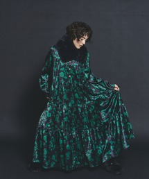 manana suerte | (サイズ展開あり)イングリッシュローズ ティアードワンピース(ワンピース)