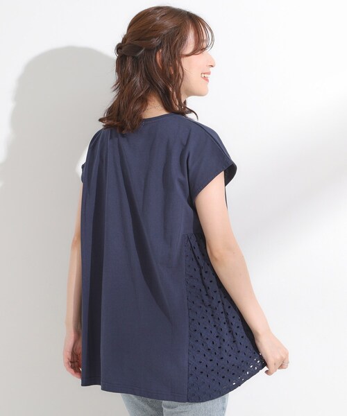 SHOO・LA・RUE(シューラルー)の「【S-LL/体型カバー】インせずサマ見え レースドッキングトップス(Tシャツ/カットソー・レディース・グリーン系/ネイビー/ブラウン系その他・01/02/03/04)」の21枚目の写真