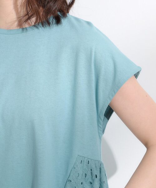 SHOO・LA・RUE(シューラルー)の「【S-LL/体型カバー】インせずサマ見え レースドッキングトップス(Tシャツ/カットソー・レディース・グリーン系/ネイビー/ブラウン系その他・01/02/03/04)」の14枚目の写真