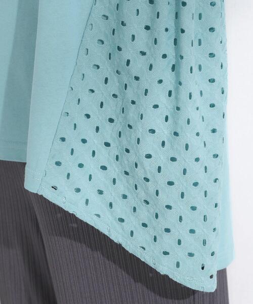 SHOO・LA・RUE(シューラルー)の「【S-LL/体型カバー】インせずサマ見え レースドッキングトップス(Tシャツ/カットソー・レディース・グリーン系/ネイビー/ブラウン系その他・01/02/03/04)」の15枚目の写真