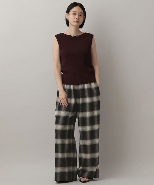 A part by（アパートバイ）の「オンブレーチェックパンツ（その他パンツ・レディース・ブラック/ネイビー・FREE）」の3枚目の写真