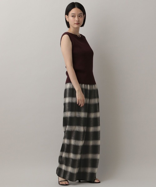 A part by（アパートバイ）の「オンブレーチェックパンツ（その他パンツ・レディース・ブラック/ネイビー・FREE）」の4枚目の写真