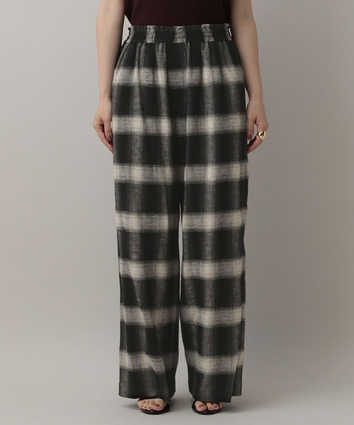 A part by（アパートバイ）の「オンブレーチェックパンツ（その他パンツ・レディース・ブラック/ネイビー・FREE）」の9枚目の写真