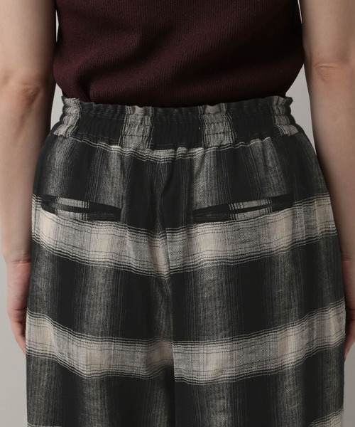 A part by（アパートバイ）の「オンブレーチェックパンツ（その他パンツ・レディース・ブラック/ネイビー・FREE）」の15枚目の写真