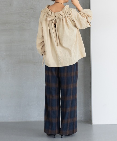 A part by（アパートバイ）の「オンブレーチェックパンツ（その他パンツ・レディース・ブラック/ネイビー・FREE）」の20枚目の写真