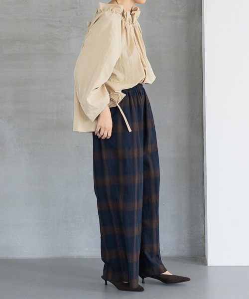 A part by（アパートバイ）の「オンブレーチェックパンツ（その他パンツ・レディース・ブラック/ネイビー・FREE）」の19枚目の写真