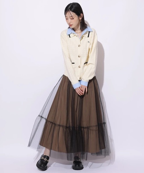 Mystrada（マイストラーダ）の「チュール×タフタスカート（スカート