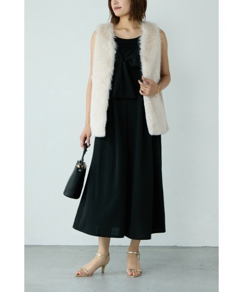 M.deux（エムドゥ）の「ライトエコファーベスト（ベスト・レディース・ライトベージュ・MEDIUM）」の6枚目の写真