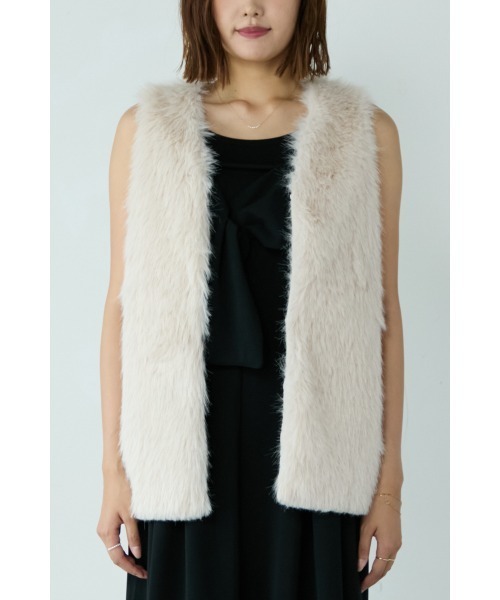 M.deux（エムドゥ）の「ライトエコファーベスト（ベスト・レディース・ライトベージュ・MEDIUM）」の7枚目の写真