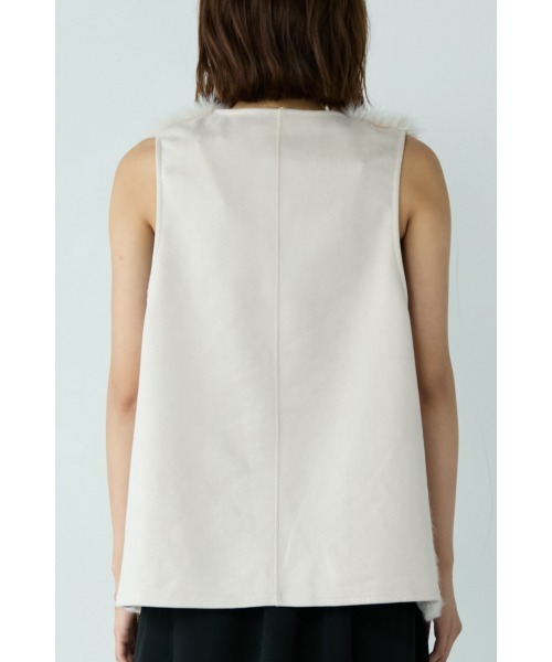 M.deux（エムドゥ）の「ライトエコファーベスト（ベスト・レディース・ライトベージュ・MEDIUM）」の9枚目の写真