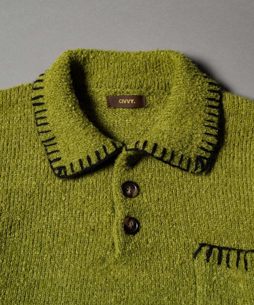 トップス EGONLab DIAMOND KNIT POLO トップス EGONLab DIAMOND KNIT POLO トップス EGONLab DIAMOND