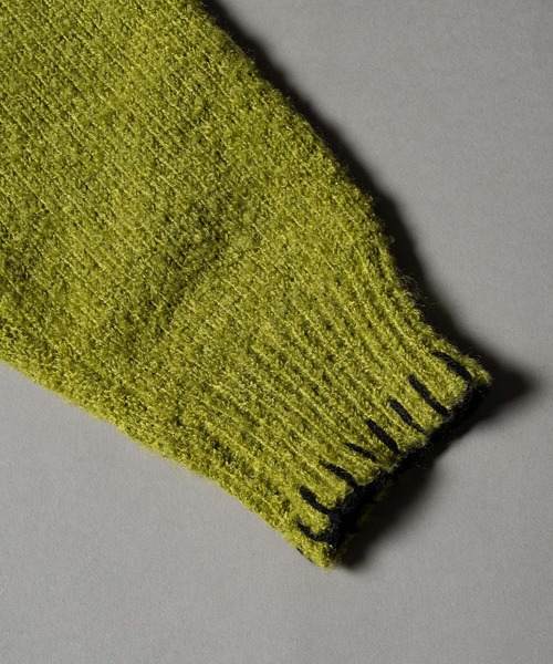 Stiched Knit Polo Top - ステッチニットポロトップス -（ニット