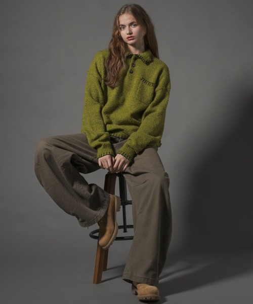 CIVVY. ステッチニットポロトップス CIVVY.（シヴィ―）の「Stiched Knit Polo Top - ステッチニットポロ