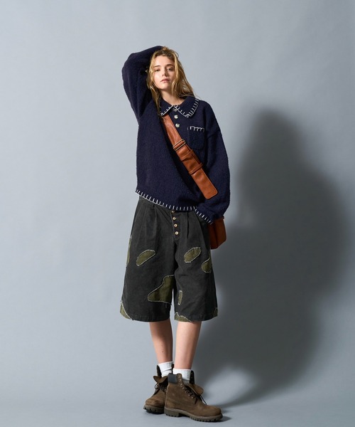 CIVVY. ステッチニットポロトップス CIVVY.（シヴィ―）の「Stiched Knit Polo Top - ステッチニットポロ