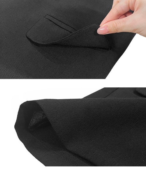 KOBE LETTUCE（コウベレタス）の「エアリーテーラードジレ（ベスト・レディース・グレー/アイボリー/ブラック・M）」の11枚目の写真