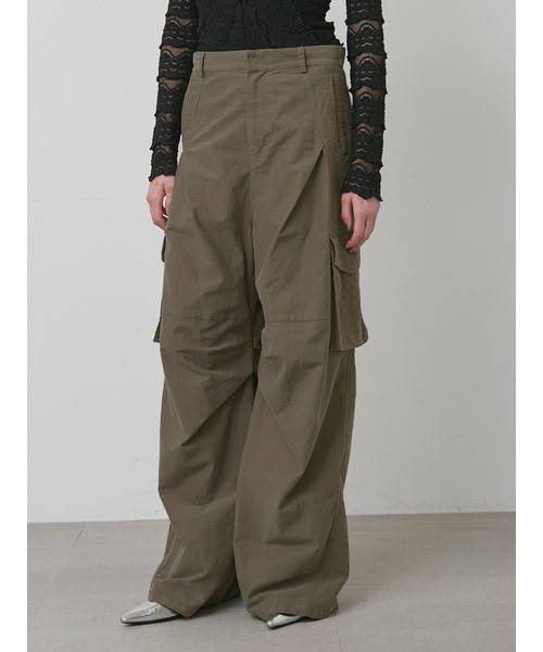 styling/（スタイリング）の「【セットアップ対応】ワイドレッグカーゴパンツ（カーゴパンツ・レディース・カーキ/ベージュ・0/1）」の3枚目の写真