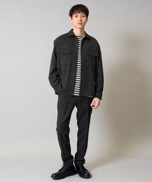 a.v.v(アーヴェヴェ)の「【綿100%】ボーダーワイドシルエットカットソー 長袖 ロンT(Tシャツ/カットソー・メンズ・ホワイト/チャコールグレー・48/46)」の13枚目の写真