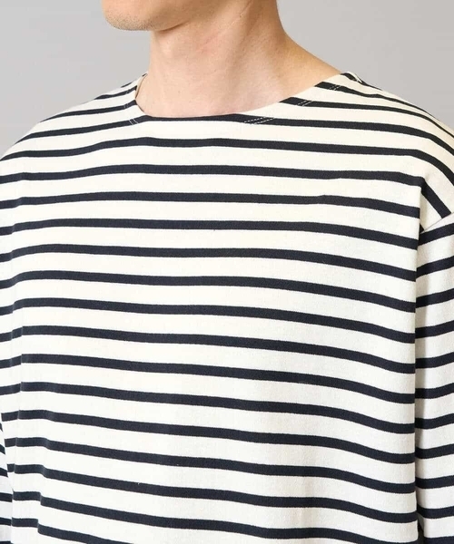 a.v.v(アーヴェヴェ)の「【綿100%】ボーダーワイドシルエットカットソー 長袖 ロンT(Tシャツ/カットソー・メンズ・ホワイト/チャコールグレー・48/46)」の20枚目の写真